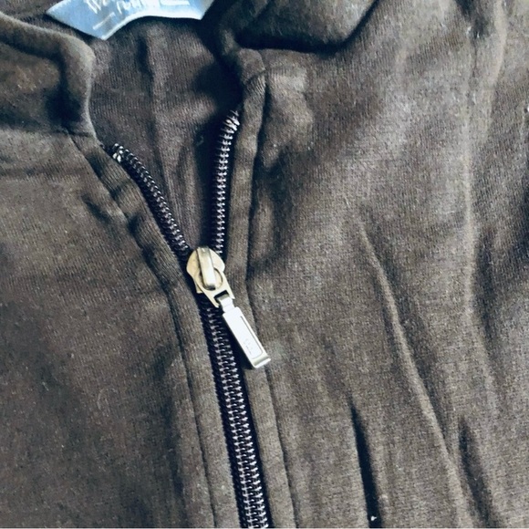 Westbound Brown Zippered Knit Jacket Sz LP - Picture 2 of 3